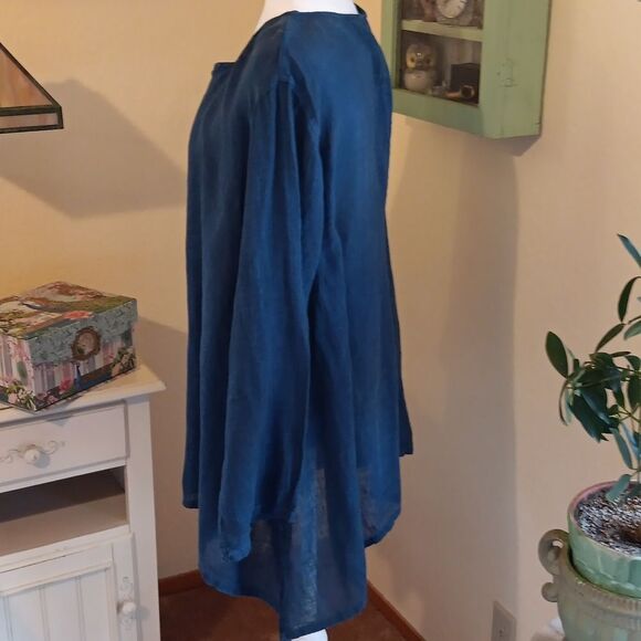Kleen Linen Long Sleeve Tunic. Cottagecore. Lagenlook - Picture 4 of 11